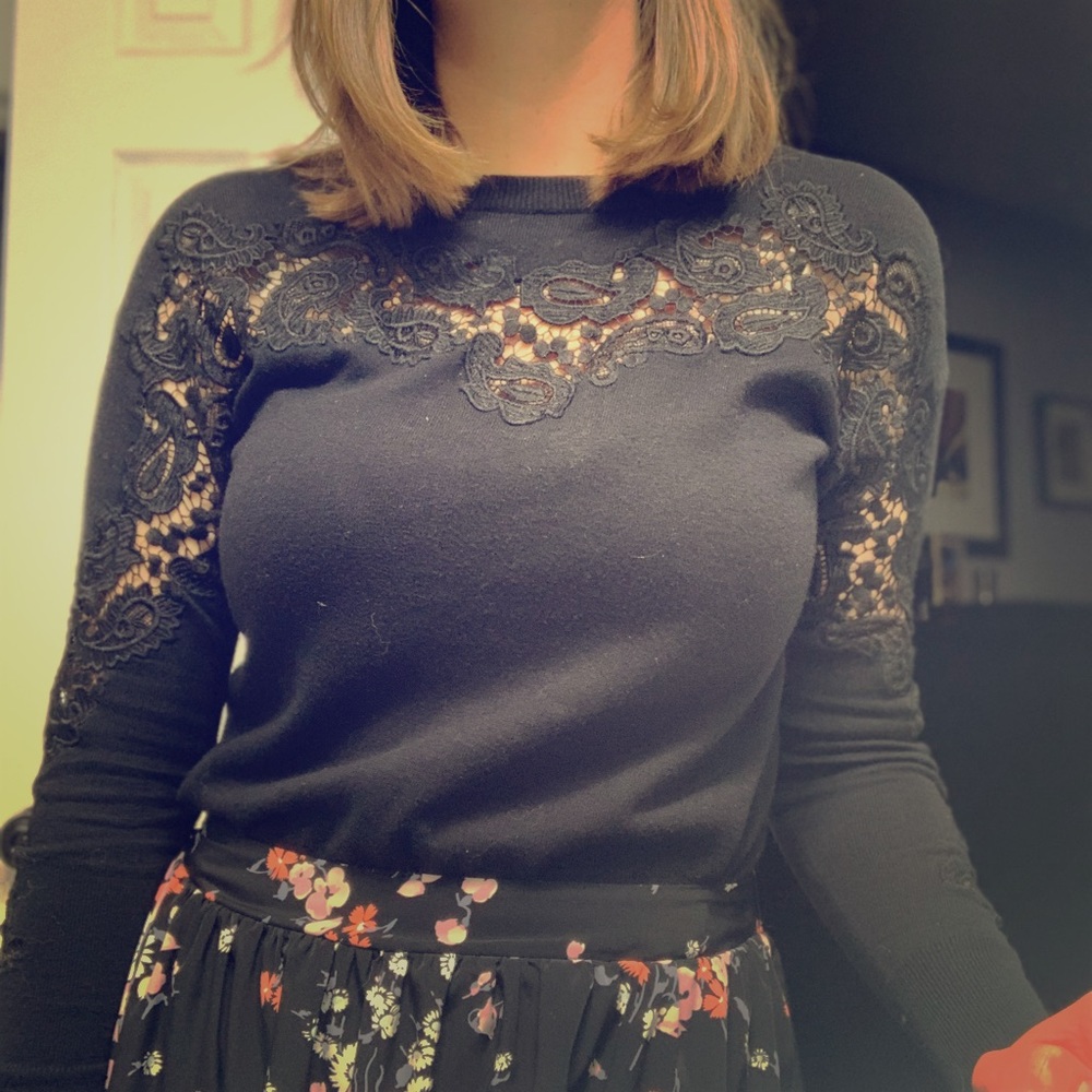 Halogen Lace Sweater